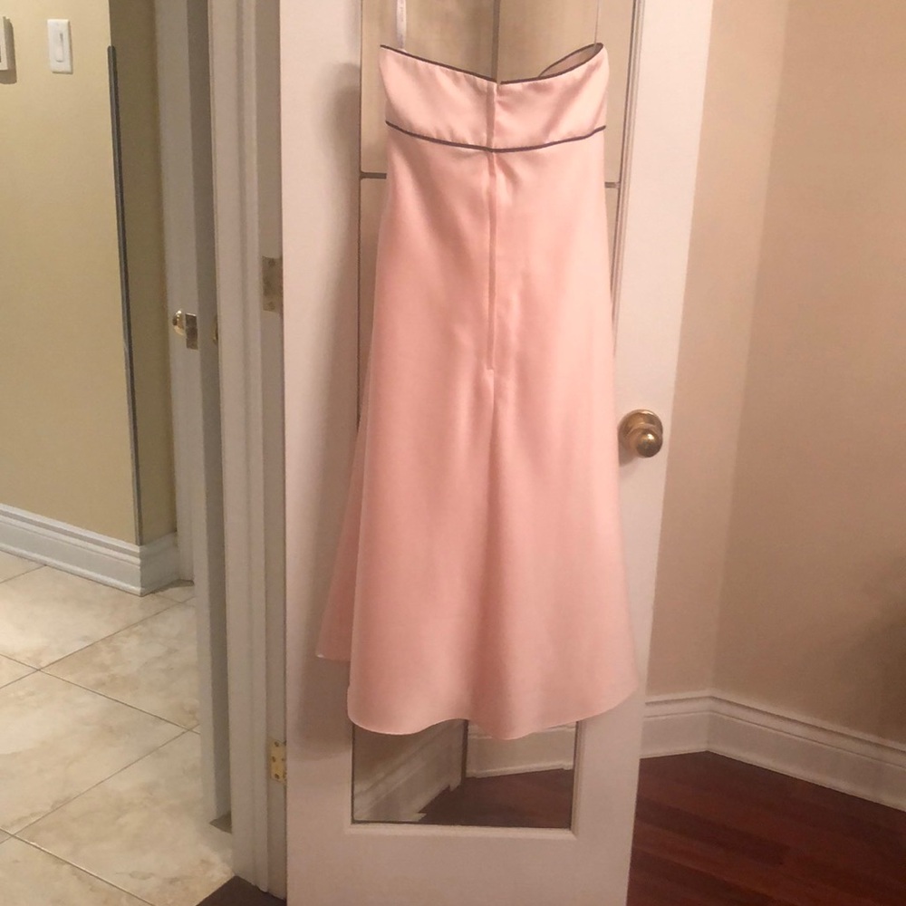 Alfred Angelo Strapless Pink Satin A-Line Dress - Picture 2 of 5